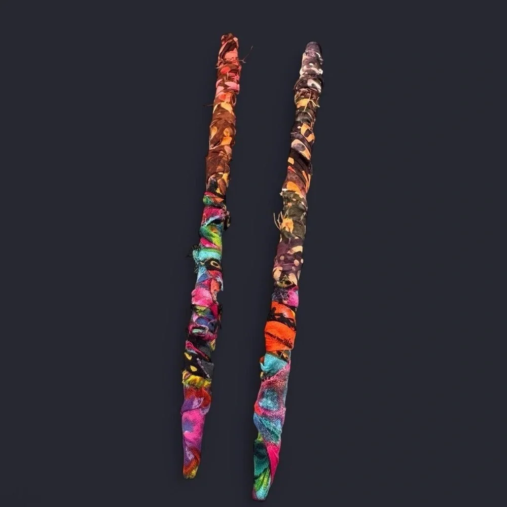 Handmade Fabric Wrapped Hair Chopsticks